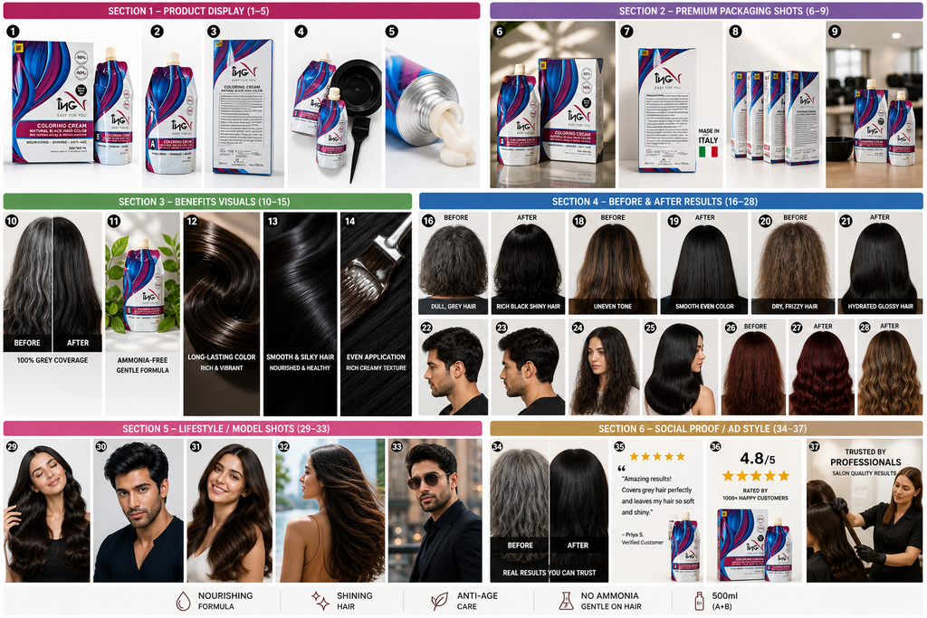 ING Professional Natural Black Hair Color Cream
