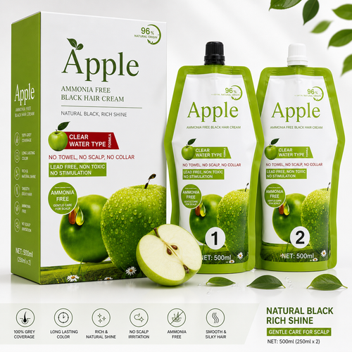 Apple Herbal Natural Black Hair Color – Ammonia-Free